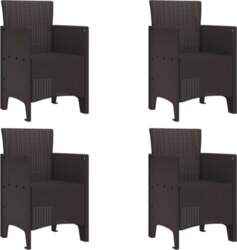 Dārza Krēsls 4 Pcs Brūna 53