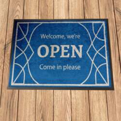 Paklājs - Open sign