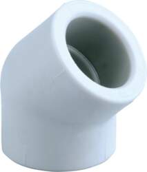 Līkums Pipelife PPR 45° D32mm Balts
