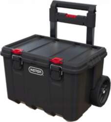 Box Keter STACK N ROLL, melns/sarkans