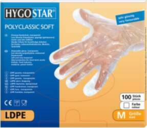 LDPE cimdi POLYCLASSIC SOFT, caurspīdīgi
