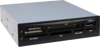 Inter-Tech Multicardreader CI-01, card reader (black)
