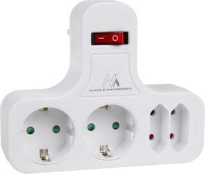 Power socket x4 with switch Maclean