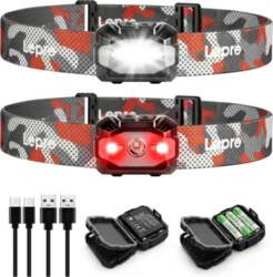 LEPRO 320023-2 USB Headlamp, 2-Pack