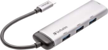 Verbatim USB-C multiport hub 4xUSB 3