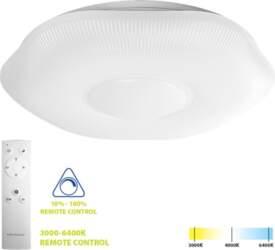 Metroled LED ceiling fixture with remote