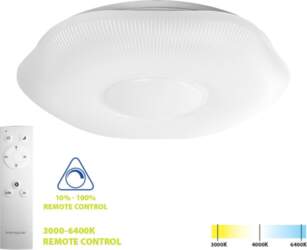 Metroled LED ceiling fixture with remote