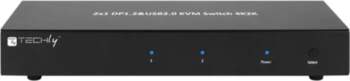 Techly IDATA DP-KVM2 KVM slēdzis Melns
