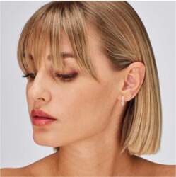 Brosway Round single earring with zircons
