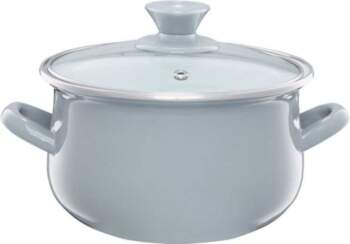 Emalia Olkusz Enamel pot with lid
