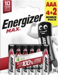 Energizer MAX AAA (LR03) 6 gab