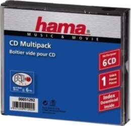 Hama CD-Multipack 6 6 diski Caurspīdīgs