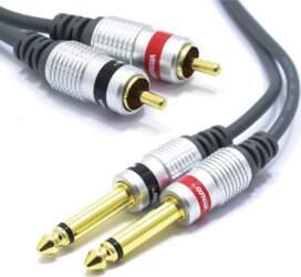 Conecto adapteris RCA - 6.3mm