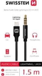 Swissten Textile Audio Adapteris Lightning |