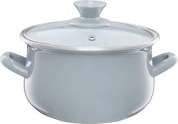 Emalia Olkusz Enamel pot with lid
