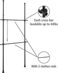 WENKO Telescopic wardrobe system HERKULES BASIC