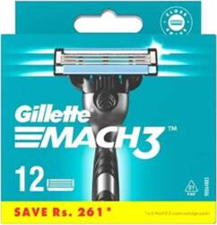 Gillette Mach3 replaceable razor blades 12
