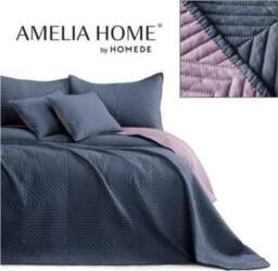 AmeliaHome Bedspread color graphite plain material