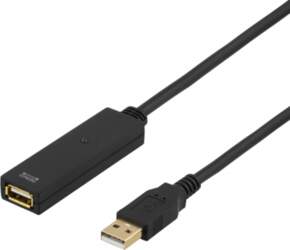 Deltaco USB2-EX3M USB kabelis 3 m