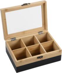 Kesper Bamboo TeeBox with 6 compartments