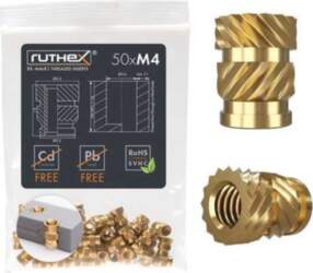 Ruthex M4 threaded insert – Rx-M4x8