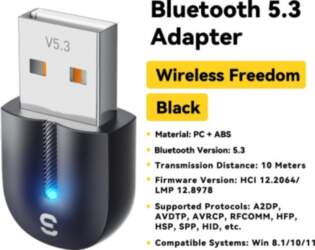 Adapteris Essager Bei melns (USB /