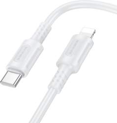 Balts Borofone BX111 USB-C–Lightning kabelis, 1