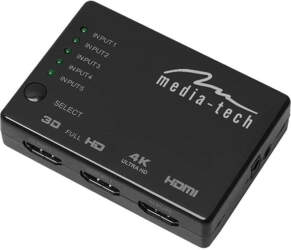 Media-Tech MT5207 5 jungčių 4K HDMI