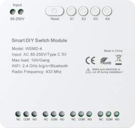 DIY Avatto WSMD-4 250V smart switch