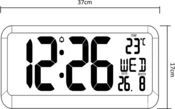 Maclean Large Digital Clock Wall Mount