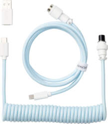 Keychron Coiled Type-C Cable, Light Blue