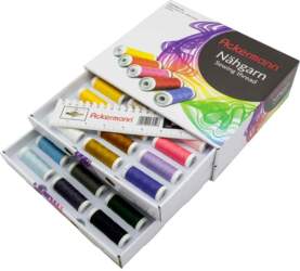 ACKERMANN Nähgarnbox (weiß) mit 36 Farben