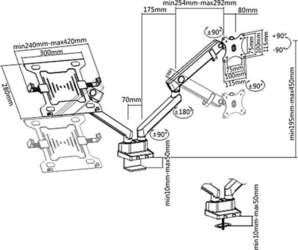 Maclean Double Stand For Monitor Notebook