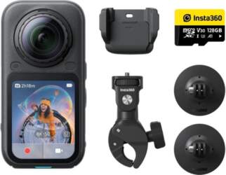 Insta360 X6 Motorcycle Bundle, midnight black