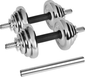 REBEL ACTIVE Chrome Adjustable Dumbbells in