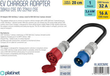 Platinet EV adapter CEE 32A (F)