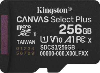 Kingston microSD memory card 256GB Canvas