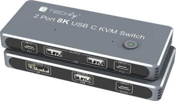 Przełącznik Techly TECHLY KVM USB-C Switch