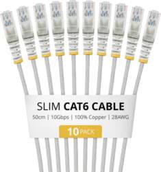 StarTech 50CM Gray slim CAT6 cable
