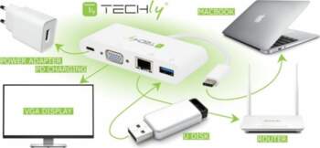 Stacja/replikator Techly IADAP USB-C (IADAP USB31-DOCK2)