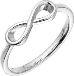 Elegant silver ring Infinity 65006 -
