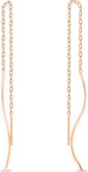 Stylish long chain earrings EA697R
