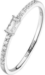 Charming silver ring with zircons Fancy