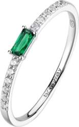 Charming silver ring with zircons Fancy