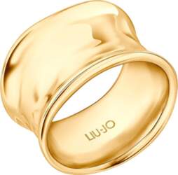 Designer gold-plated ring Essential LJ2731M -