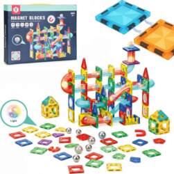 Multistore Magnetic LED marble run construction