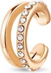 Split single earring with zircons Vein