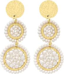 Mini Mila Blanc beaded dangle earrings