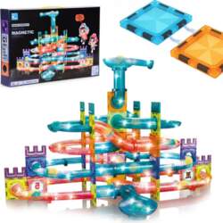 Multistore Magnetic LED marble run construction