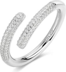 Designer open ring with zircons Bianca
